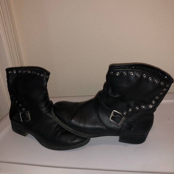 Black Moto Booties SIZE: 8.5 - Picture 4 of 8